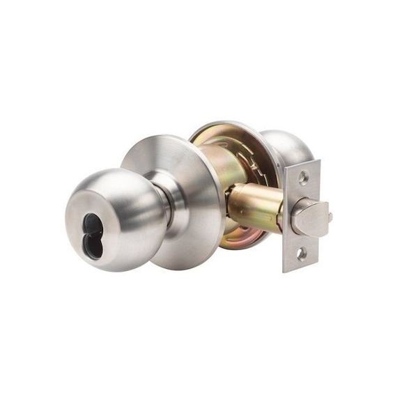 Trans Atlantic Co. SVB Series Standard-Duty Commercial Cylindrical Knob with IC Core, Grade 2 Entry in Stainless Steel DL-SVB53IC-US32D - main
